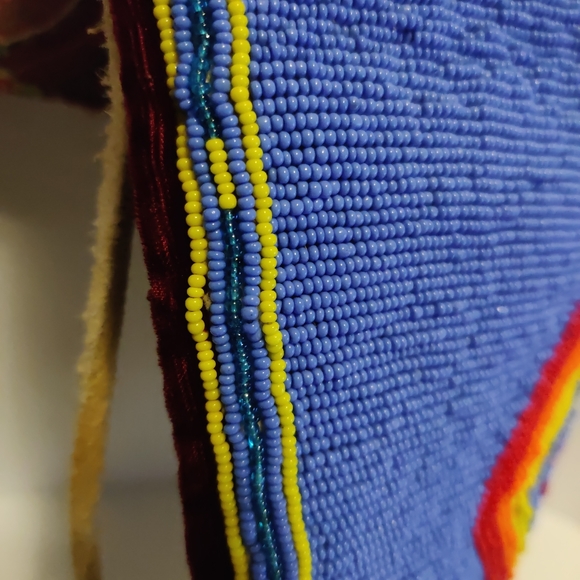 Lakota Native American hand beaded vest 50s - Picture 6 of 7